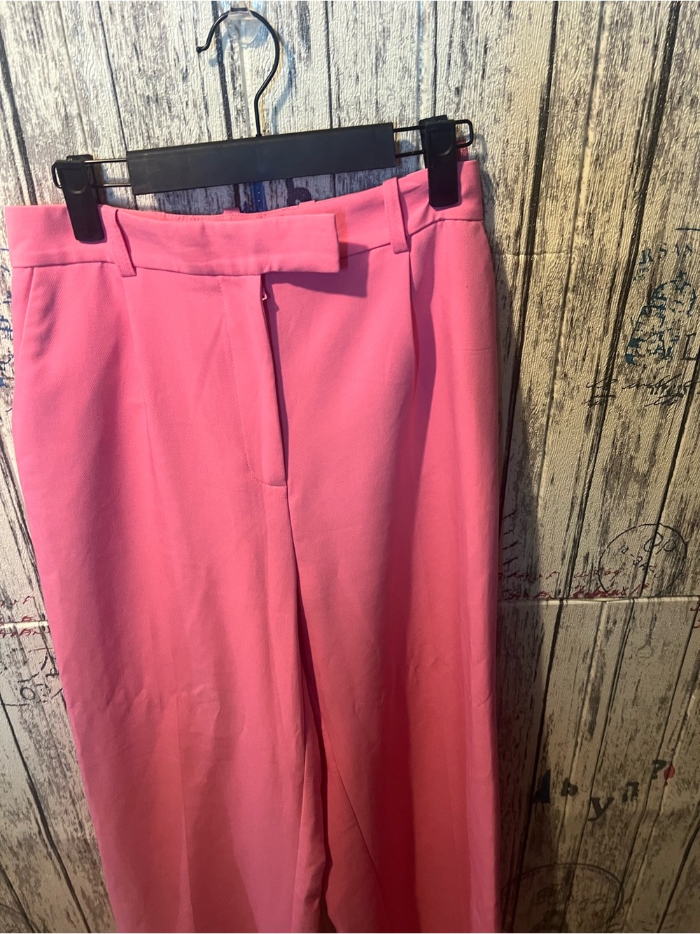 Zara Rose Pink High-Waist Wide-Leg Trousers - Picture 3 of 5
